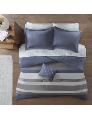 striped colorblock bedding